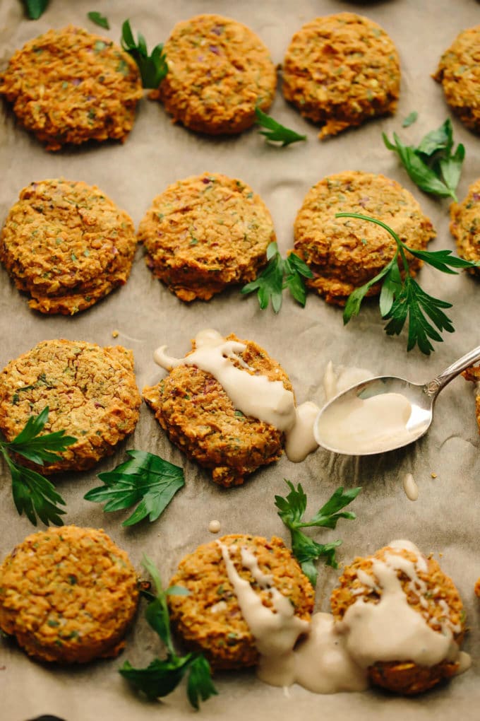 Vegan GF Pumpkin Lentil Falafel