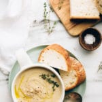 Vegan Roasted Garlic Cauliflower Soup