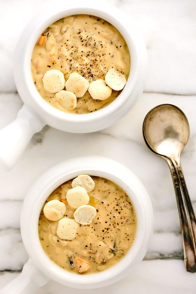 Vegan Creamy Cauliflower Wild Rice Soup