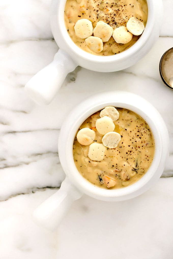 Vegan Creamy Cauliflower Wild Rice Soup