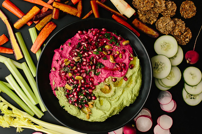 Vegan Holiday Hummus Platter