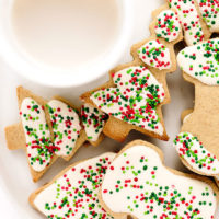 Vegan Gluten-Free Iced Holiday Shortbread Cookies