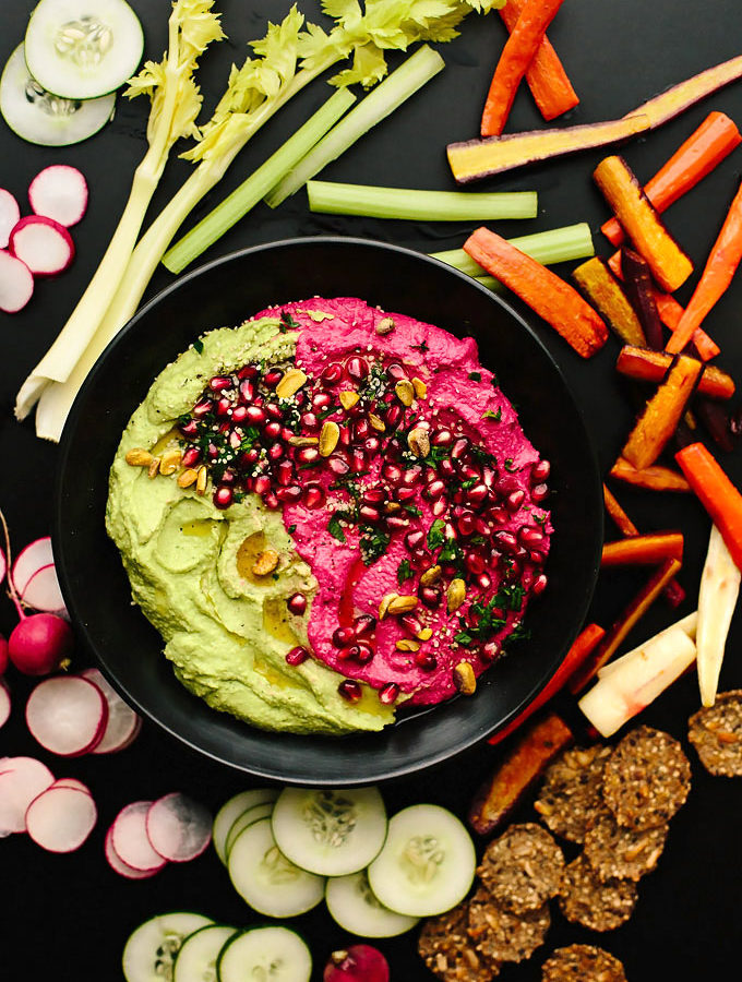 Vegan Holiday Hummus Platter