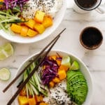 Beet + Mango Rice Bowls with Sesame Ginger Vinaigrette