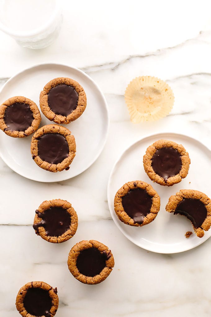 Vegan GF Peanut Butter Chocolate Ganache Blossoms