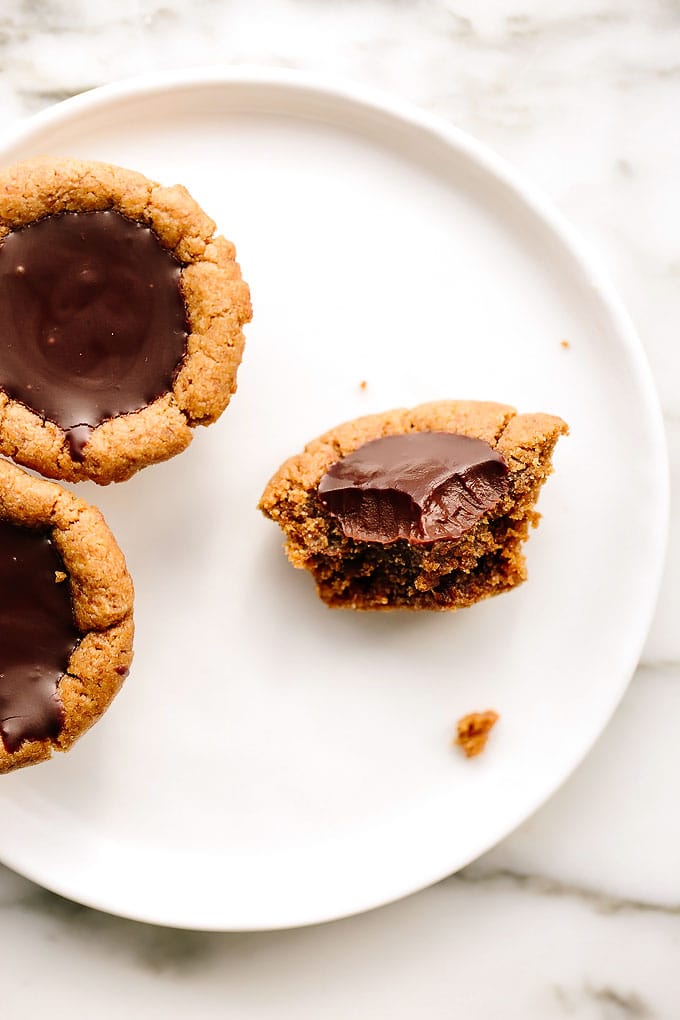 Vegan GF Peanut Butter Chocolate Ganache Blossoms