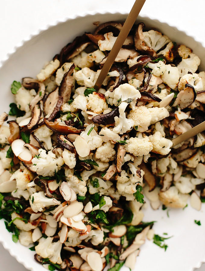 Roasted Cauliflower Shiitake Salad