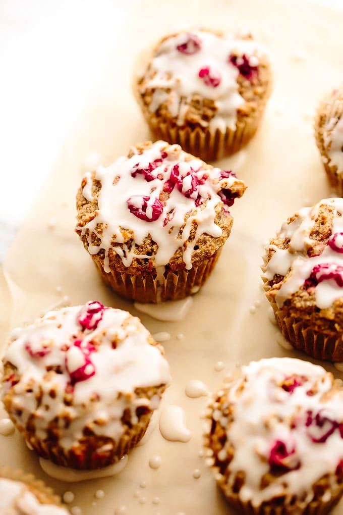 Vegan Cranberry Almond Orange Muffins