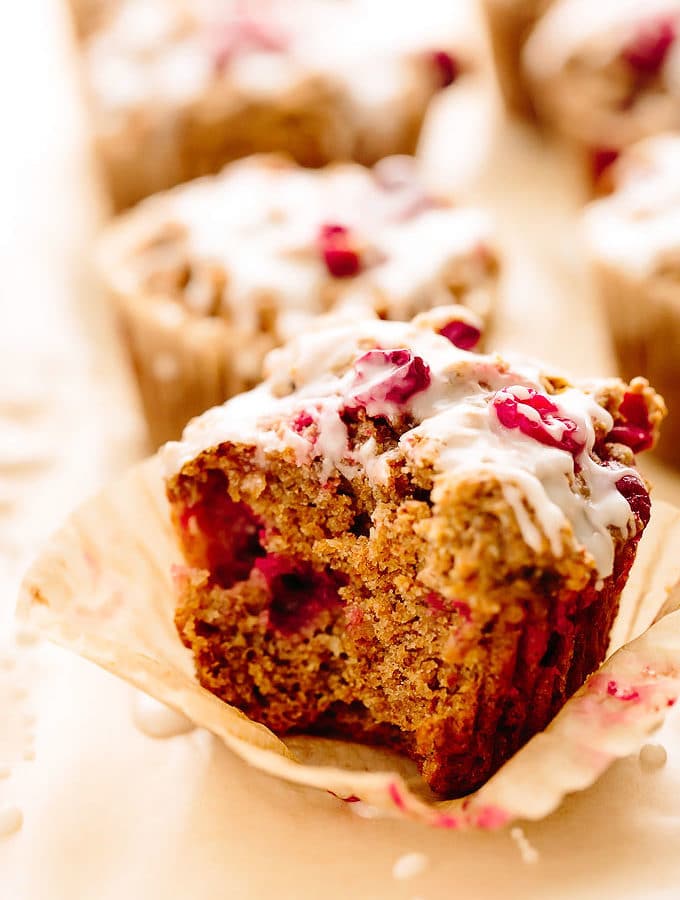 Vegan Cranberry Almond Orange Muffins