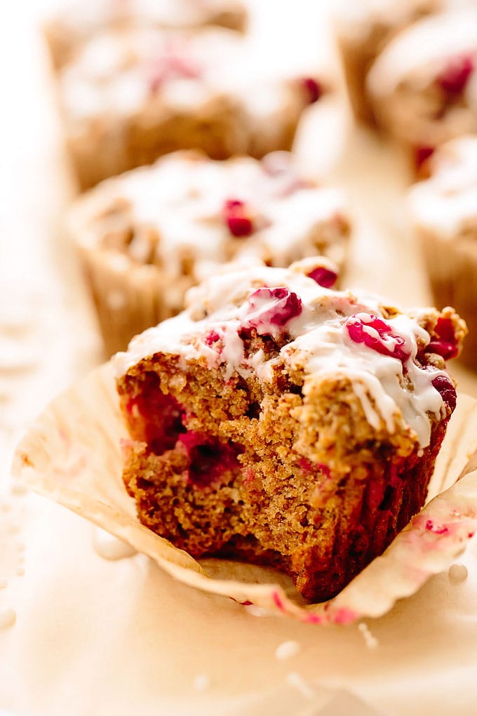 Vegan Cranberry Almond Orange Muffins