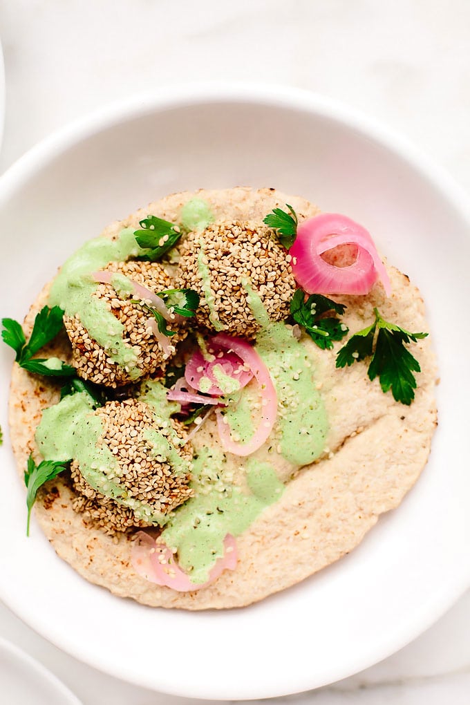 Vegan Sesame-Crusted Carrot Falafel