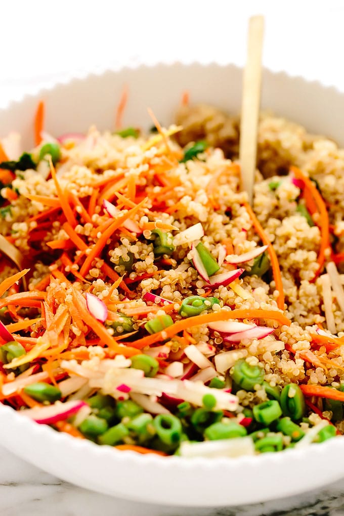 Spring Quinoa Salad with Sesame-Maple Dressing