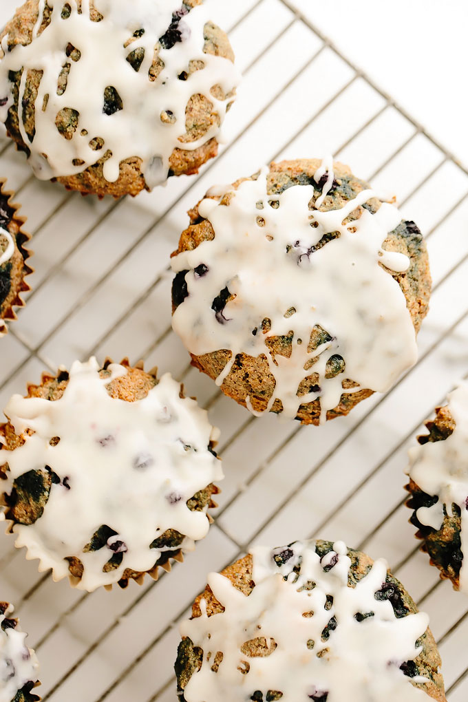 One Bowl Vegan Blueberry Muffins