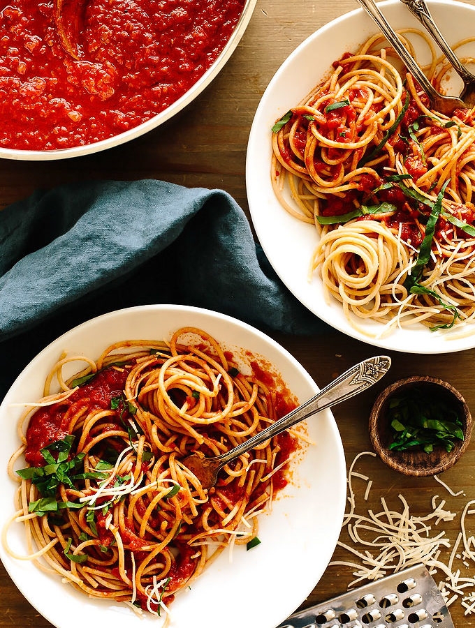 Spaghetti with Nana's Red Sauce from The Wicked Healthy Cookbook + A Giveaway