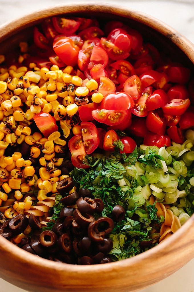 Southwest Vegan Pasta Salad