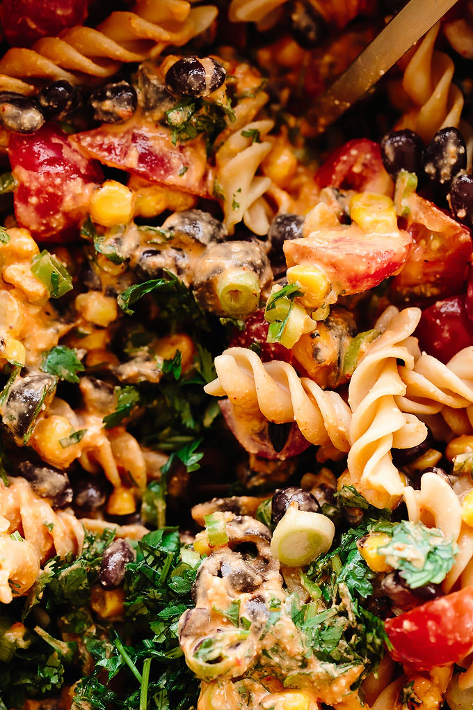 Southwest Vegan Pasta Salad