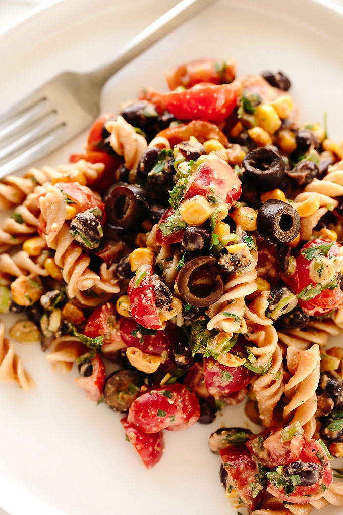 Southwest Vegan Pasta Salad