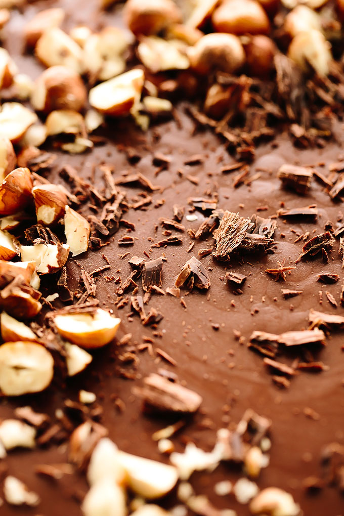 Vegan Triple Chocolate Mousse Tart with Hazelnut Crust