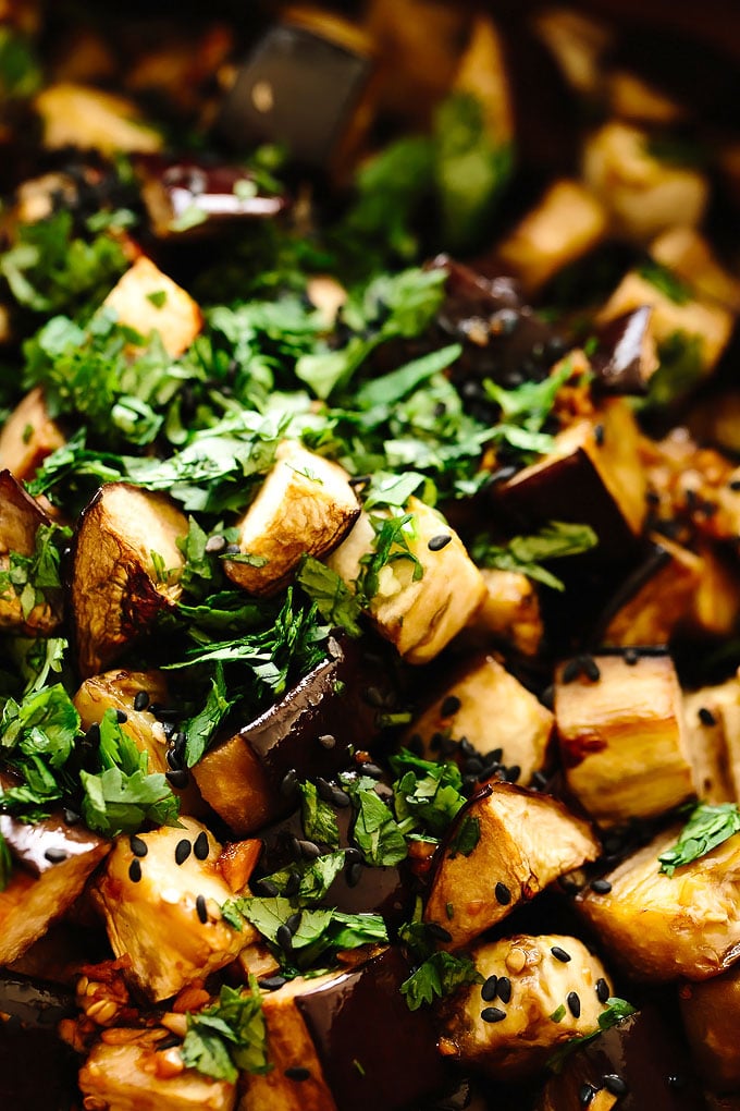 Roasted Sesame-Garlic Eggplant