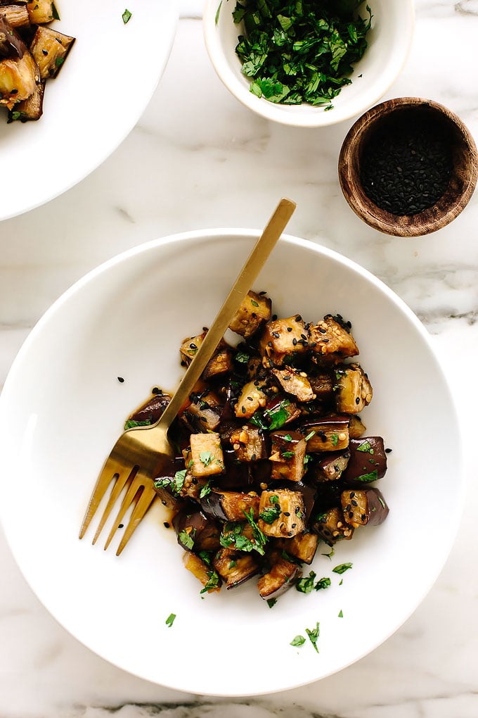 Roasted Sesame-Garlic Eggplant