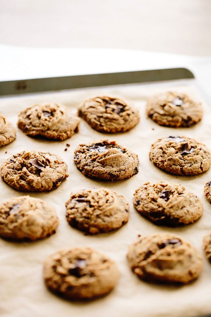 Vegan Tahini Chocolate Chunk Cookies