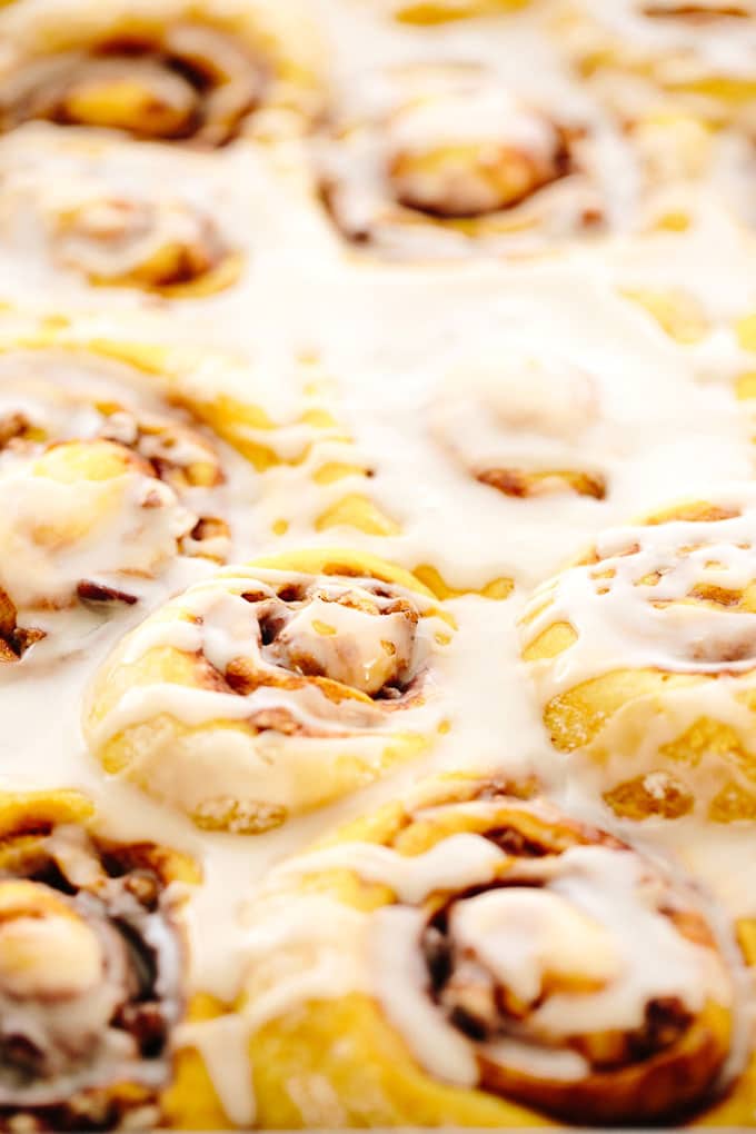 Vegan Pumpkin Pecan Cinnamon Rolls