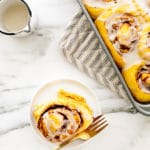 Vegan Pumpkin Pecan Cinnamon Rolls