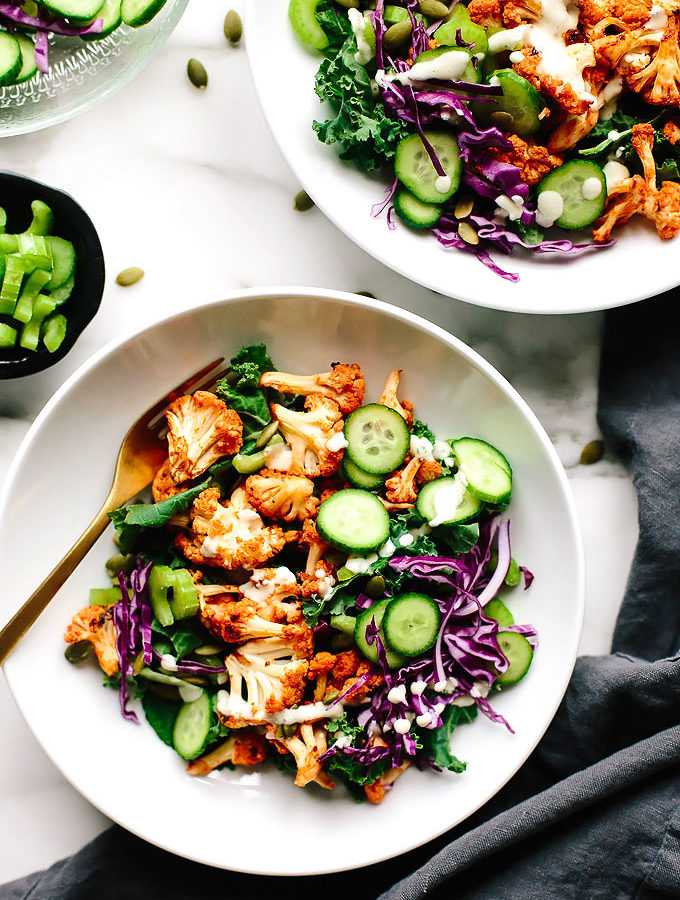 Buffalo Cauliflower Salad