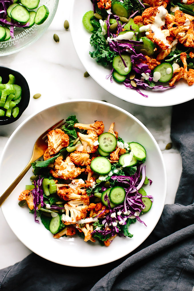 Buffalo Cauliflower Salad