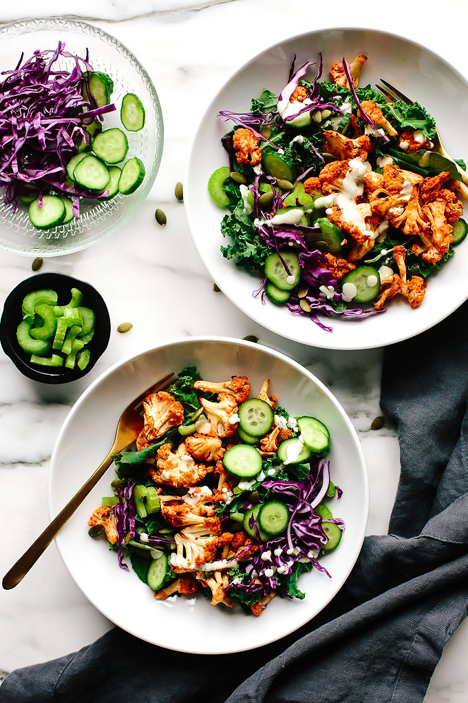 Buffalo Cauliflower Salad