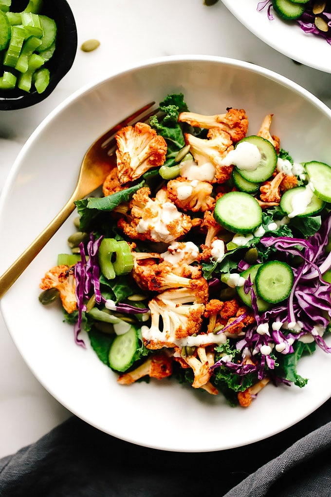 Buffalo Cauliflower Salad