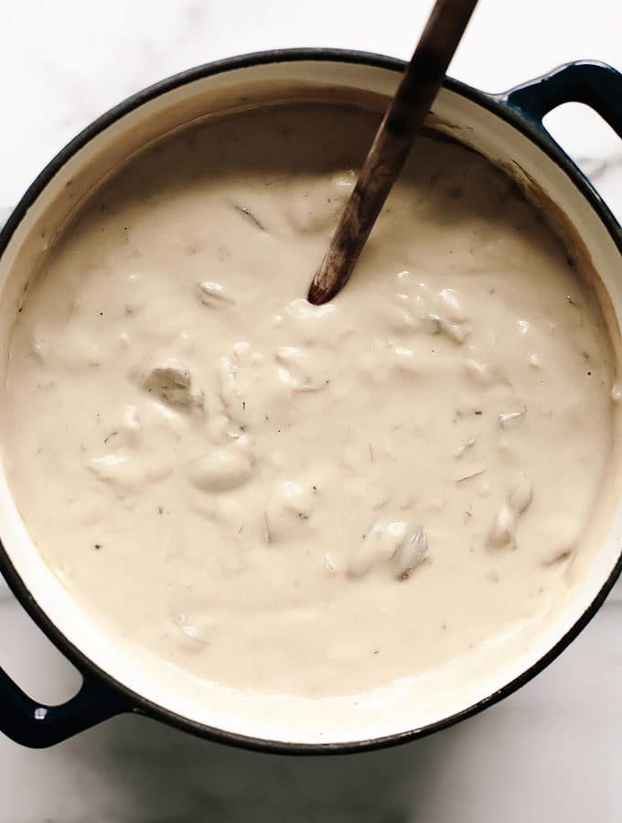 Vegan Creamy Cauliflower Mushroom Soup