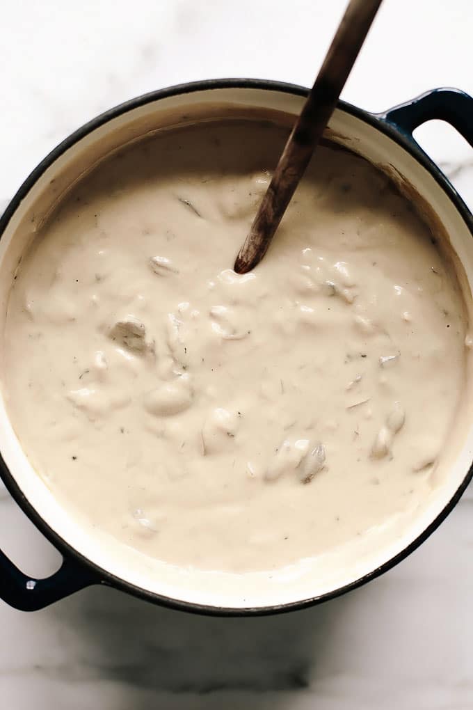 Vegan Creamy Cauliflower Mushroom Soup