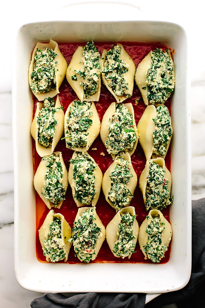 Vegan Super Greens Stuffed Shells