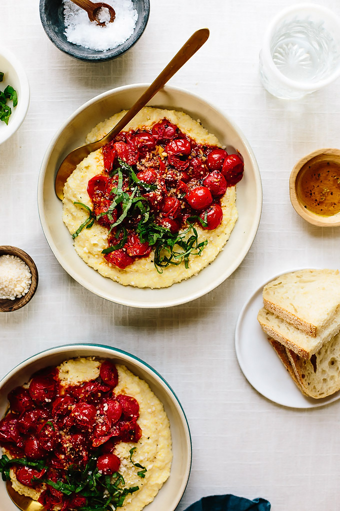 Burst Cherry Tomato Polenta