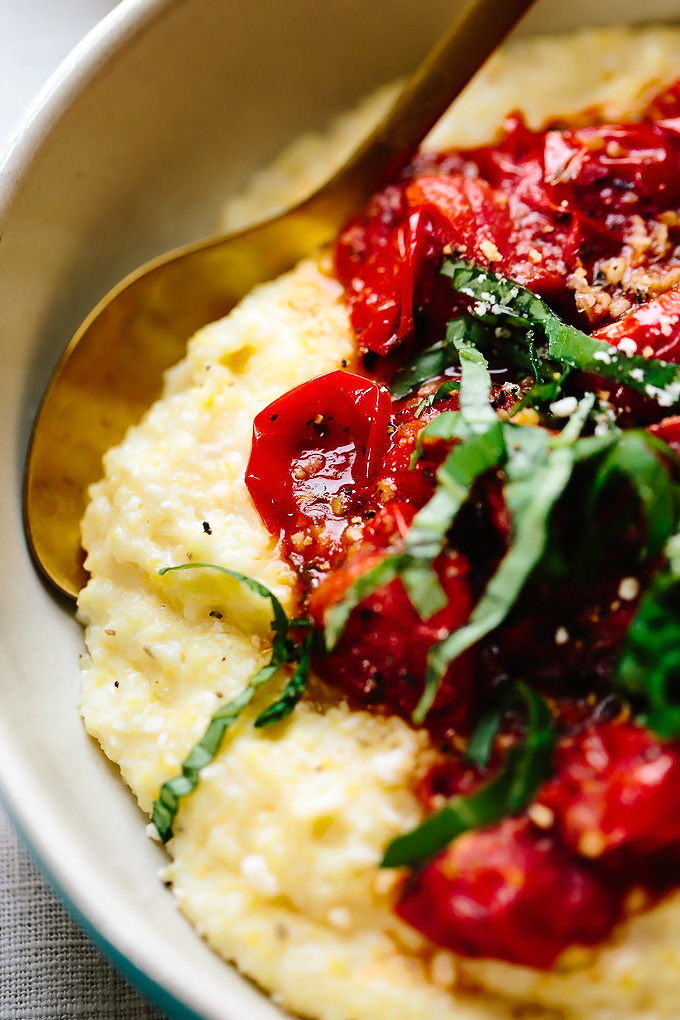 Burst Cherry Tomato Polenta