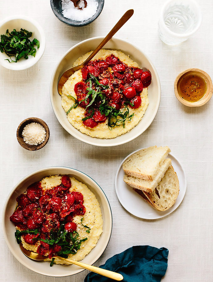 Burst Cherry Tomato Polenta