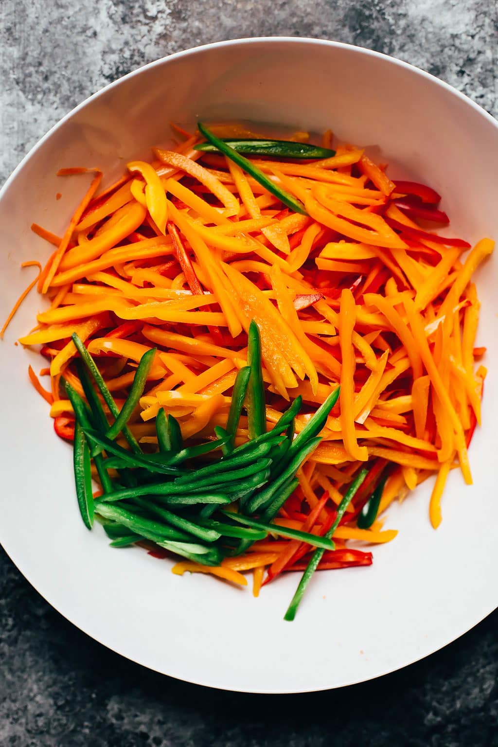 Rainbow Pepper Peanut Slaw