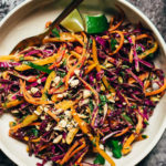 Rainbow Pepper Peanut Slaw