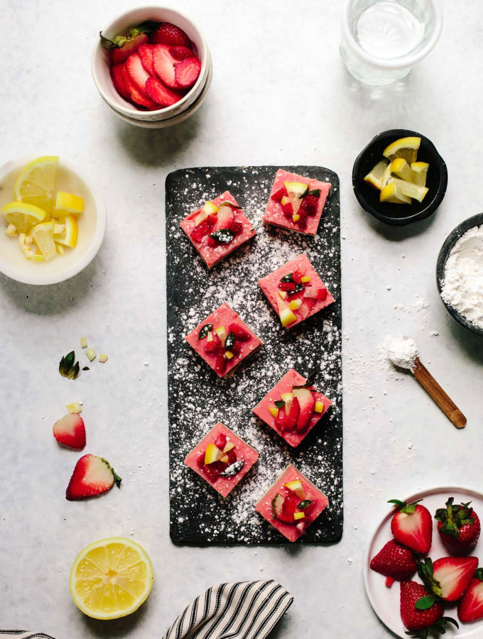 Vegan Strawberry Lemonade Bars