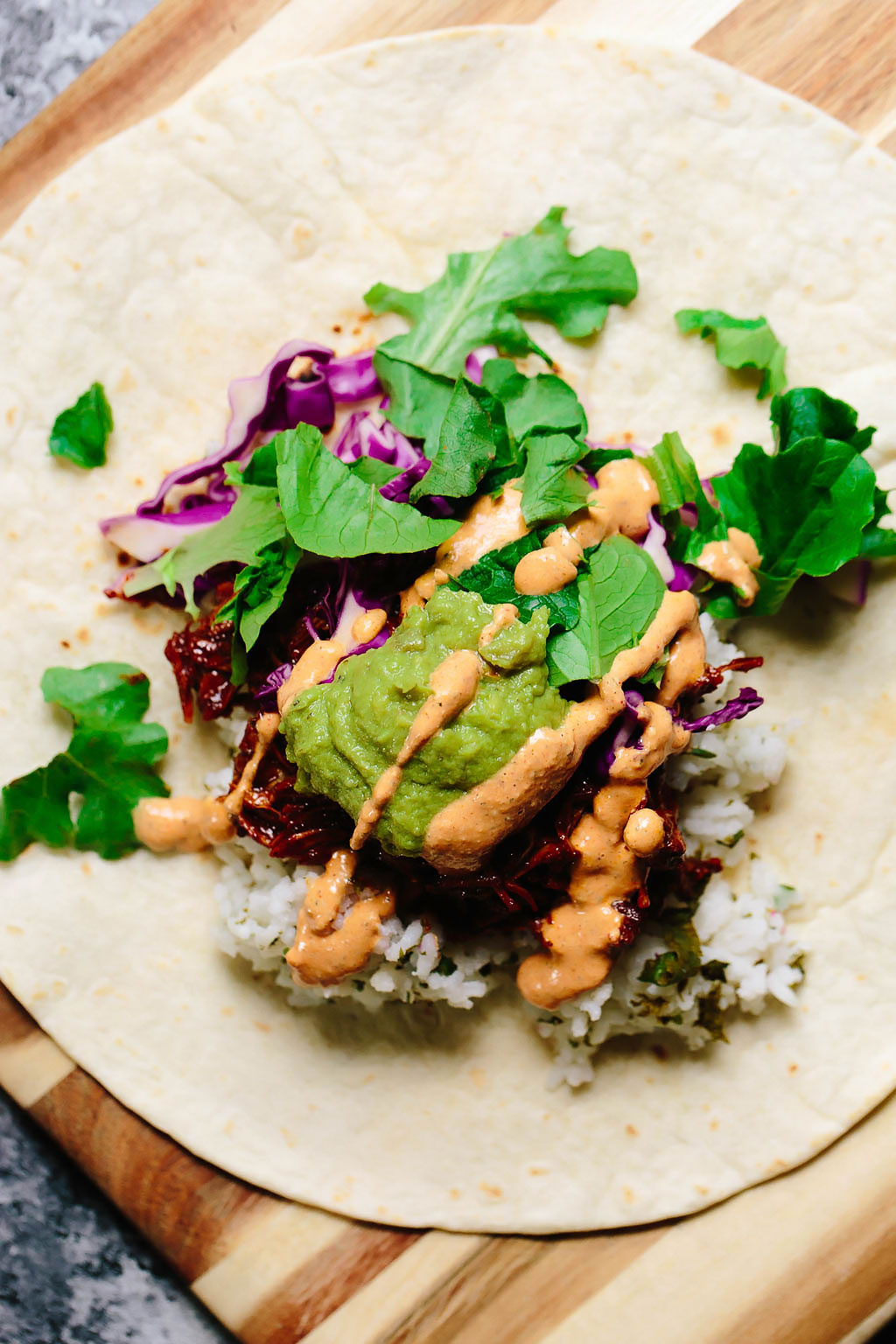 Vegan BBQ Jackfruit Burrito