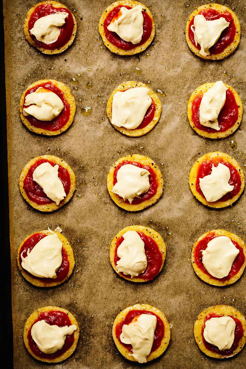 Vegan Polenta Pizza Bites