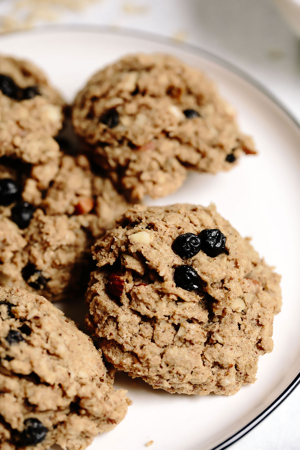 Vegan Blueberry Almond Oat Breakfast Cookies Recipe