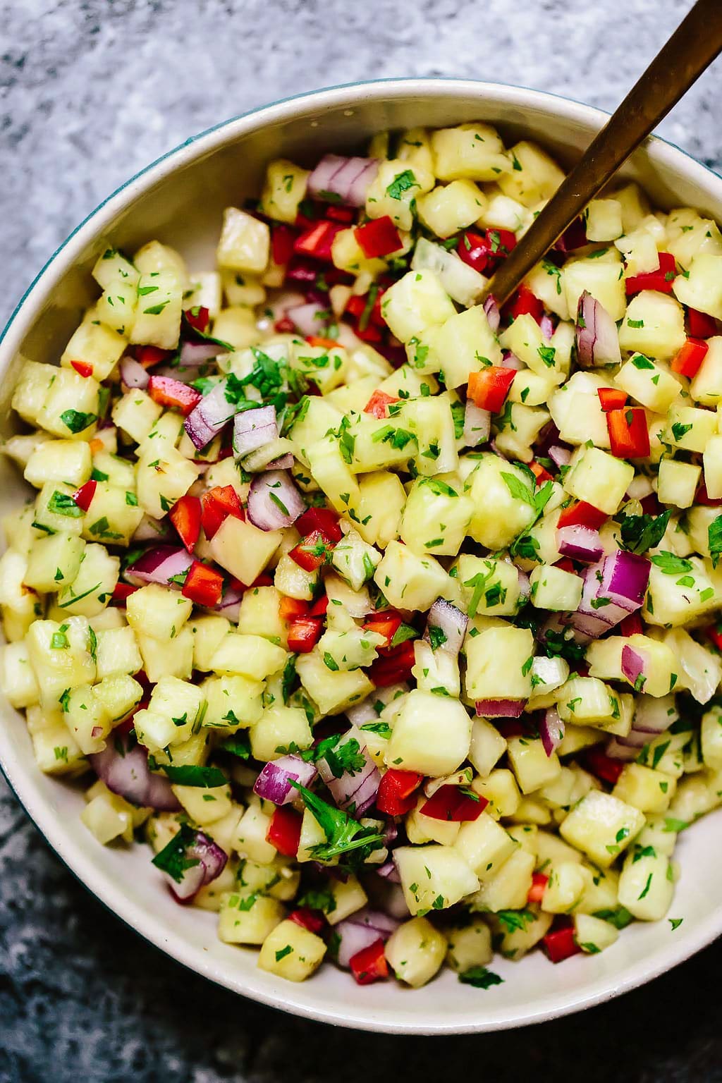 Vegan BBQ Tofu Summer Nachos with Pineapple Salsa