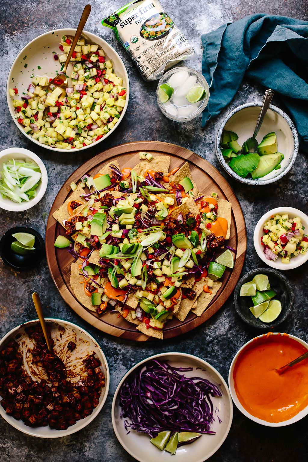 Vegan BBQ Tofu Summer Nachos with Pineapple Salsa Recipe Nasoya Tofu