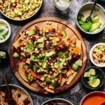 Vegan BBQ Tofu Summer Nachos with Pineapple Salsa