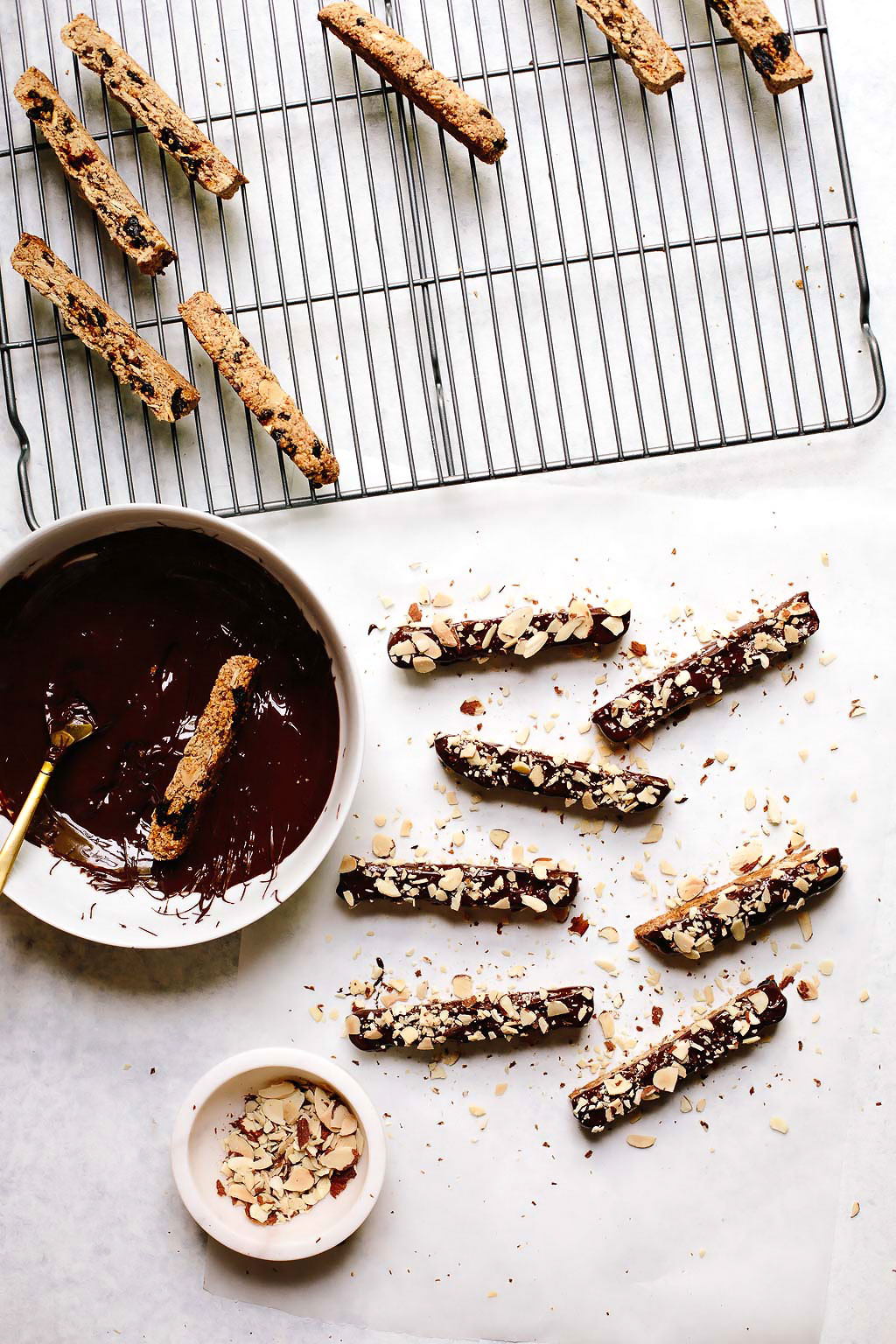 Vegan Cherry Chocolate Almond Biscotti