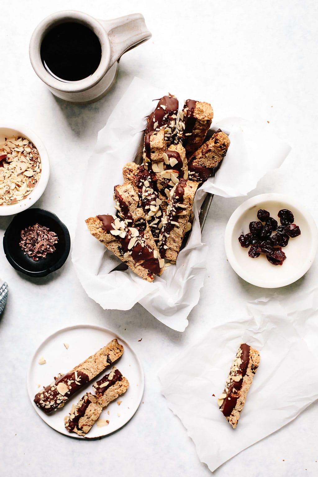 Vegan Cherry Chocolate Almond Biscotti