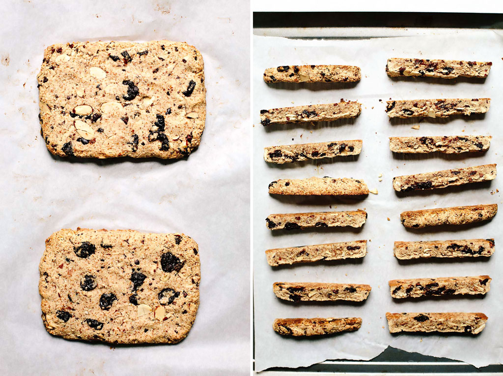 Vegan Cherry Chocolate Almond Biscotti