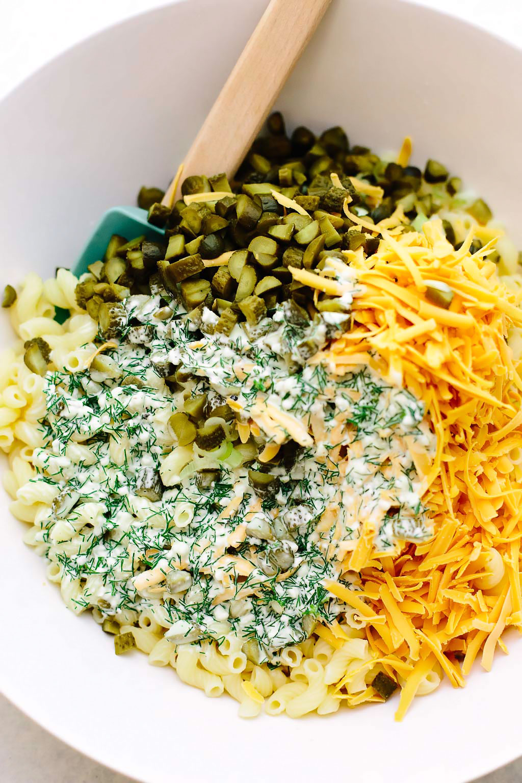 Vegan Dill Pickle Pasta Salad